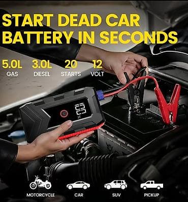 električni pendrek: Prenosni starter za akumulator (jump starter) 12V - Snaga za — 4
