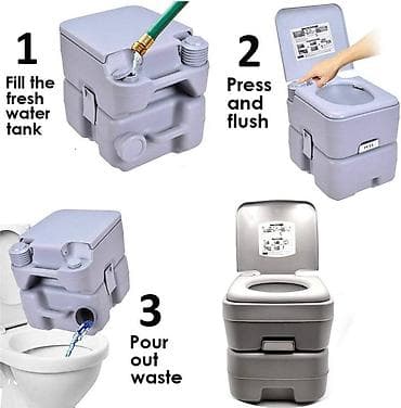 sat sa pticama: Prenosivi hemijski toalet – kompaktnog dizajna, idealan za kampovanje — 4