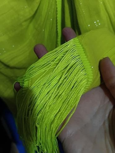 versace eros cena: Neon zeleno haljina-košulja sa resamam m do l - Model: midi — 6