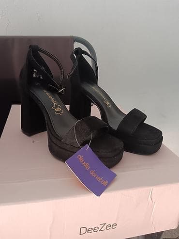 Crne ženske sandale na blok štiklu – claudia donatelli - Model na lalafo.rs Crne ženske sandale na blok štiklu – claudia donatelli - Model