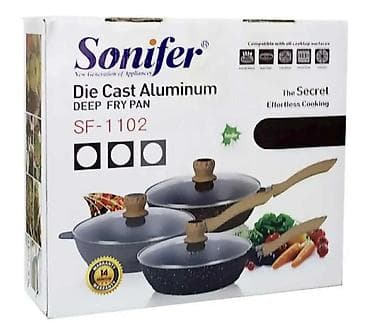 Alati i mašine: Tiganj Sonifer SF-1102, prečnik 24 cm - Duboki tiganj od livenog — 2