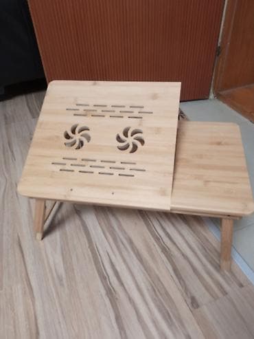 stolovi forma ideale akcija: Bambus stočić za laptop - Materijal: prirodni bambus - Gornja ploča — 4
