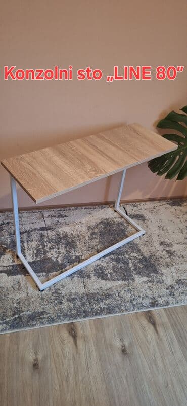 soba za devojcice: Moderan radni sto sa metalnim ramom - Sto sa pravougaonom pločom od — 3