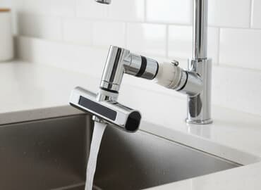 360° rotirajući nastavak za kuhinjsku slavinu – vodopad efekt, 4 moda — 2