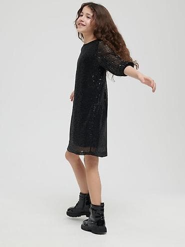 amica haljine: Sinsay haljina – veličina 146 cm - Boja: crna - Model: ravnog kroja — 1