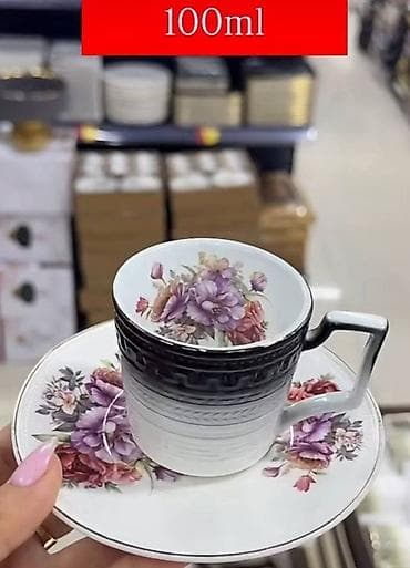 trex tea cena iskustva: Set šoljica za kafu/espresso sa tacnama – zapremina 100 ml. Set od 12 — 1