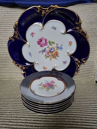 plasticne case za desert novi sad: Servis za torte,kolace 1945g+ Jlmenau pravi kobalt. Servis za — 7