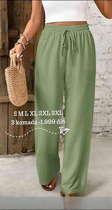 tupe za muskarce: Ženske široke pantalone od viskoze - Materijal: viskoza (lagana — 6