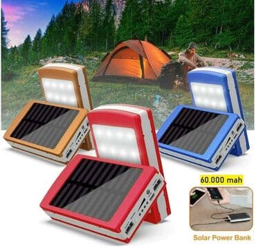 stapni usisivac na struju: Solarni Powerbank punjač 60.000mAh Cena 2200 RSD Solarni Powerbank — 1
