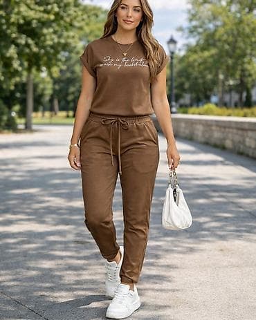 philippe model patike: Dvodelni ženski komplet – kratka majica i trenerka S M L XL 2XL 3XL — 4