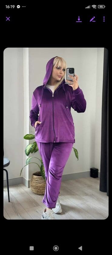 Women's Sweatsuits: Amari, 4XL, 5XL, 3XL, color - Pink — 1