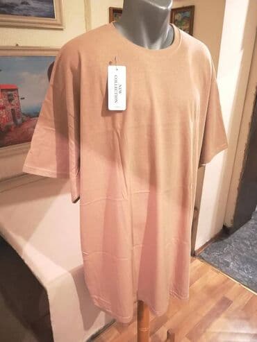 c a basic majice: Short sleeves T-shirt, 6XL (EU 64), color - Beige, Cotton — 3