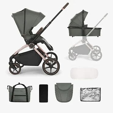 KIKKA BOO Kolica Kara Premium 2u1 sa tvrdom korpom – Army Green