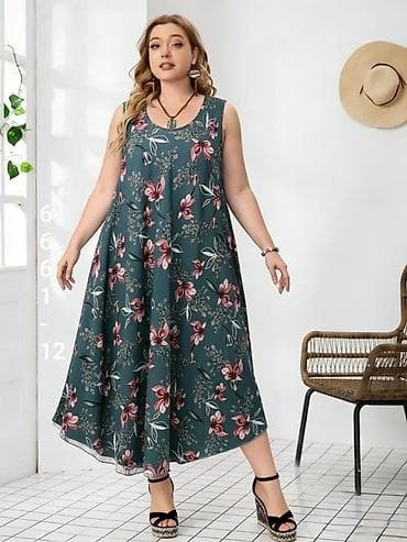 bez kais: 💫Ženska letnja haljina bez rukava – cvetni print
✅1850 din 
Xxl — 8