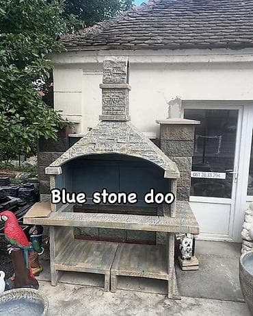 stol terasa 60: Roštilj/pečenjara od kamena – „Blue stone doo“ - Masivna spoljašnja — 1