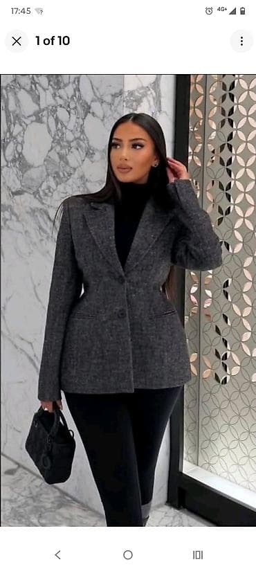 p. s prsluci: Zara ženski sako XL od tvida u tamnosivoj boji sa diskretnim — 1