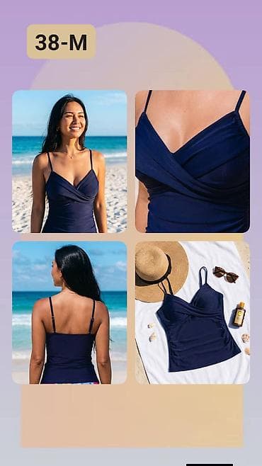 Ženski gornji deo kupaćeg – tankini top - Veličina: 38-M (naznačeno