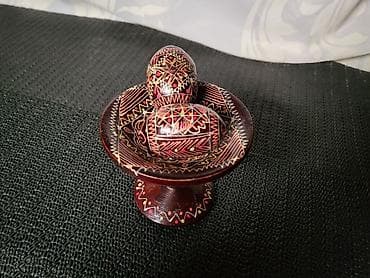 Drveni vintaz,nov,rucni rad stalak dekorativni za jaje cuvarkucu