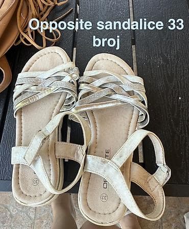 deichmann sandale ravne: Opposite sandalice, broj 33. - Model sa više tankih kaišića preko — 1