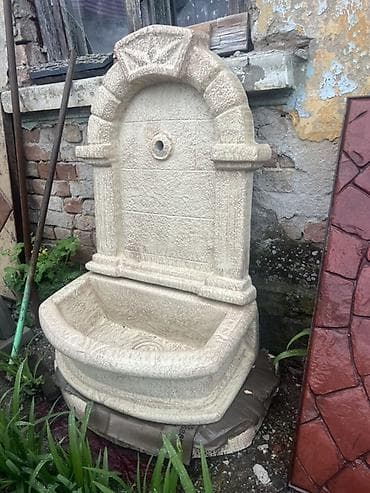 polovni lavabo: Dekorativna baštenska česma – zidni model sa lavaboom - Materijal — 1