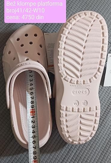 zara papuče: Crocs Baya Platform Clog – bež klompe sa platformom 41/42-W10 cena — 2