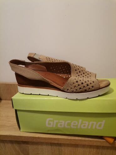 bež čizme od brušene kože: Sandals, 37 — 3