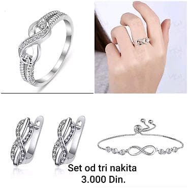 papuce h: Elegantni posrebreni set od tri komada nakita sa žigom S925 od — 4