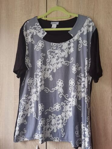 bershka majice kratkih rukava: 6XL, Pamuk, bоја - Siva — 2