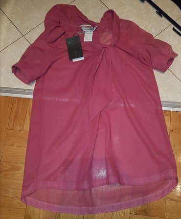 tunika boho style: Max Mara, S (EU 36), Single-colored, color - Burgundy — 4
