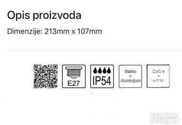 zidne lampe bez struje: Plafonjera, bоја - Crna, Novo — 2