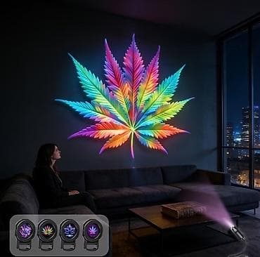 sive komode: Kreativna LED projektiona lampa u obliku lista USB svetlo, noćno — 1