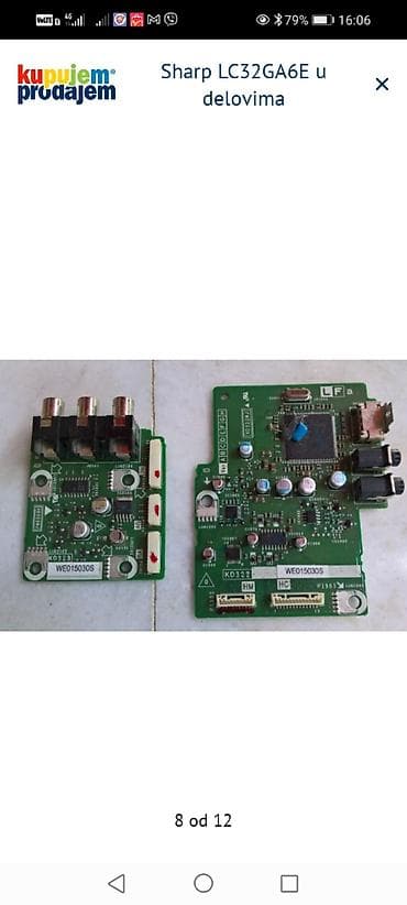 tv: Sharp LC32GA6E – delovi Raspoložive originalne ploče i moduli za TV — 9