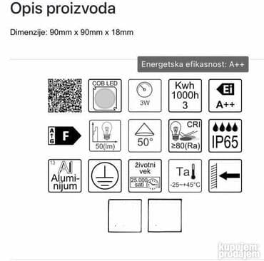 ogledala sa svetlima: Zidna lampa, bоја - Bela, Novo — 4