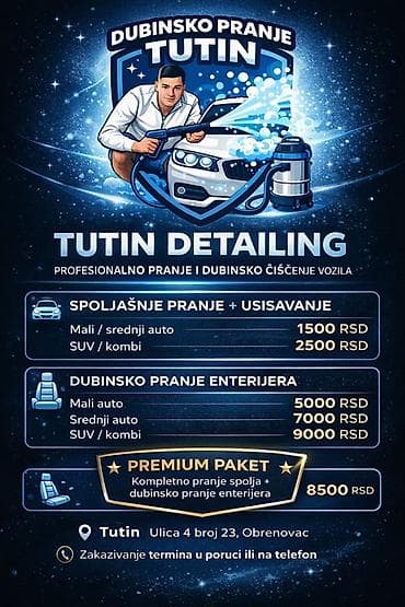 Šivenje i popravka odeće: Tutin Detailing – profesionalno pranje i dubinsko čišćenje vozila — 2