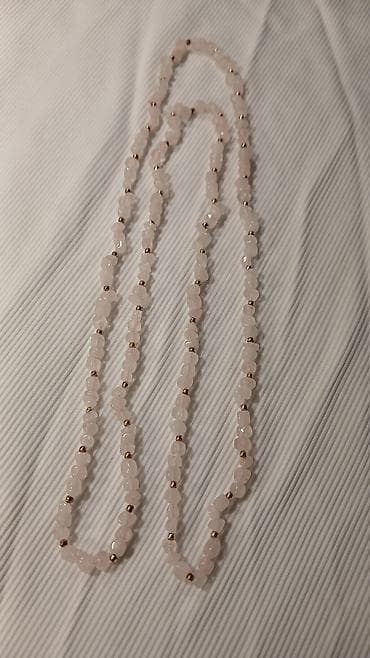 svecane ogrlice: Dugačke ogrlice od poludragog kamena - Materijal perli: sitno — 3