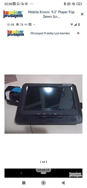 nokia 1: Microsport DVP-15 960 TWIN – prenosivi DVD plejer sa ekranom od 9 inča — 2