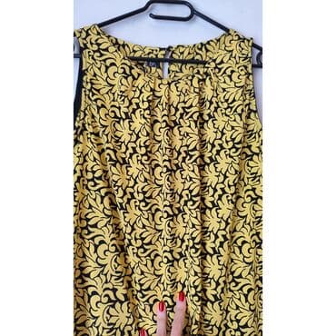 visece mindjuse sa cirkonima: Zara L (EU 40), color - Yellow, Oversize, Without sleeves — 2