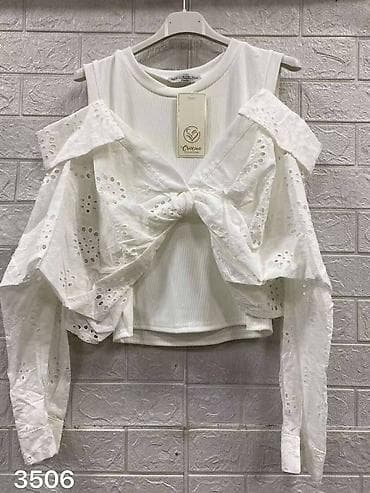 pull and bear jakne cena: Bluza/top sa spuštenim ramenima i čvorom sprijeda – Emi Moda, Made in — 5