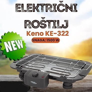roda rostilj: Električni roštilj Keno KE-322 - Snaga: 1500 W - Kompaktna rešetka od — 1