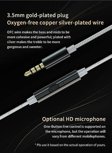 mini pojacala za gitaru: KBEAR Xuanwu žičane in-ear slušalice - Dinamički drajver prečnika 8 — 6