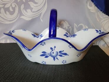 vece solje: Porcelanska,nova,vintaz korpa,rucno oslikana. Nova veca korpa — 2