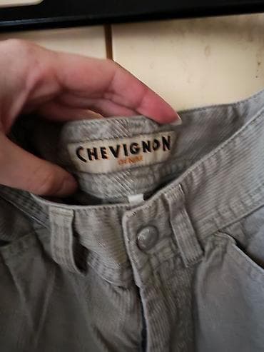 zara pantalone zvoncare: Chevignon Denim pantalone – sive, od somota (rebrasti kord), klasičan — 2