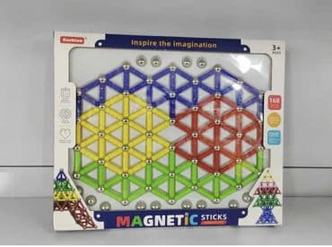 stepenice za decu: Magnetni konstruktor – set od 168 delova - Kreativni „MAGNETIC — 3