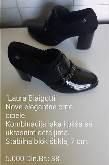 starke sa stiklom: Laura Biagiotti elegantne ženske cipele na štiklu. - Boja: crna - — 1