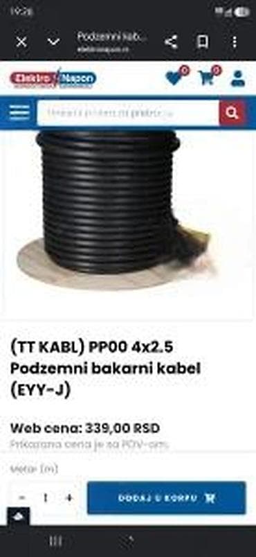 KABAL 4X2,5 EEY | Cena je po metru . 150din  4x2,5 pun presek — 2