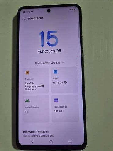 rovus ventilator 5 v 1: Vivo Y36 – 8 GB RAM + do 8 GB proširenja, 256 GB memorije - Operativni — 4