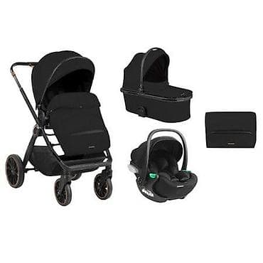 kolica za bebe peg perego: KIKKA BOO Kolica TIFFANY black premium set 3u1 sa tvrdom korpom i — 1