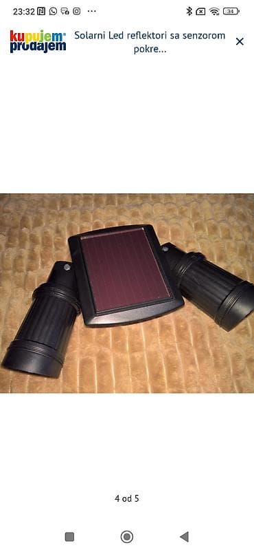 mermerne kucice za svece cena: Solarni LED reflektor sa dvostrukom glavom i senzorom pokreta - Dva — 4