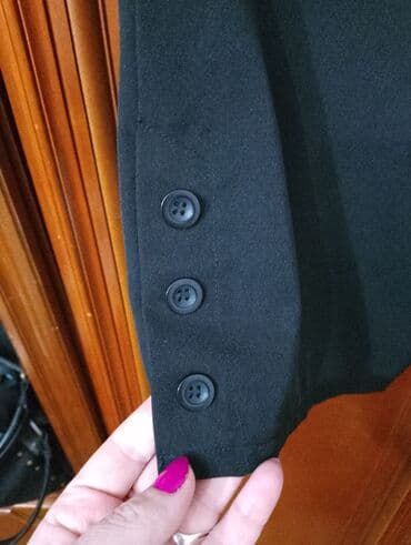 eko koza pantalone: 2XL (EU 44), Saten, bоја - Crna — 2