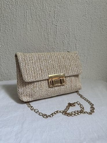bata kozne torbe: Pletena ženska torbica preko ramena - Materijal: tkanina sa efektom — 1